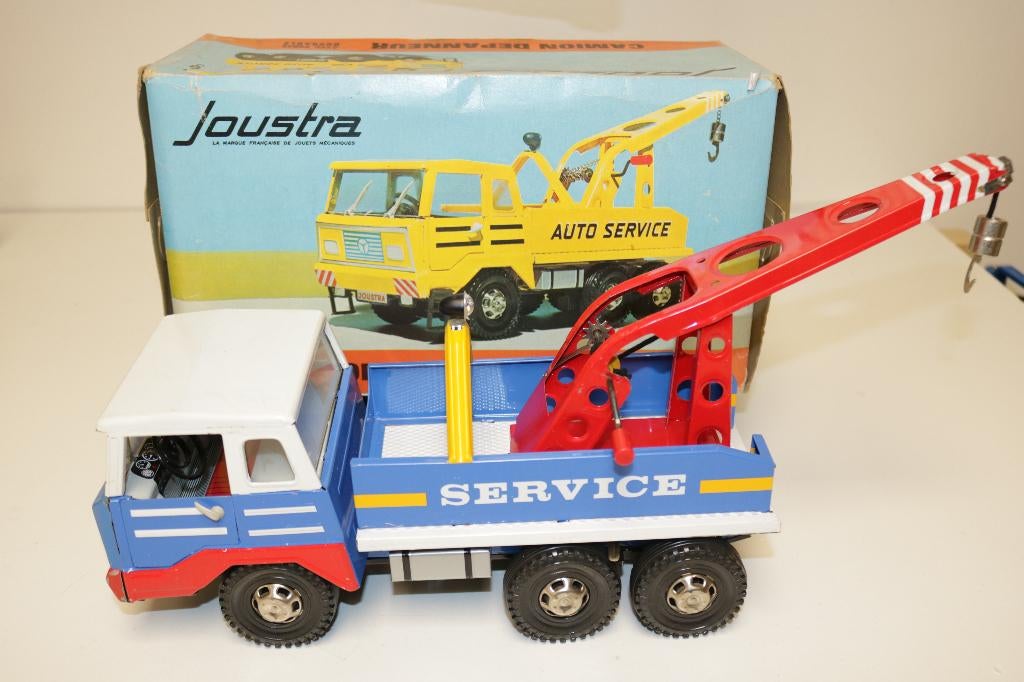 Joustra 698 kraanwagen in doos 1:18 Top staat made in France, Ophalen of Verzenden