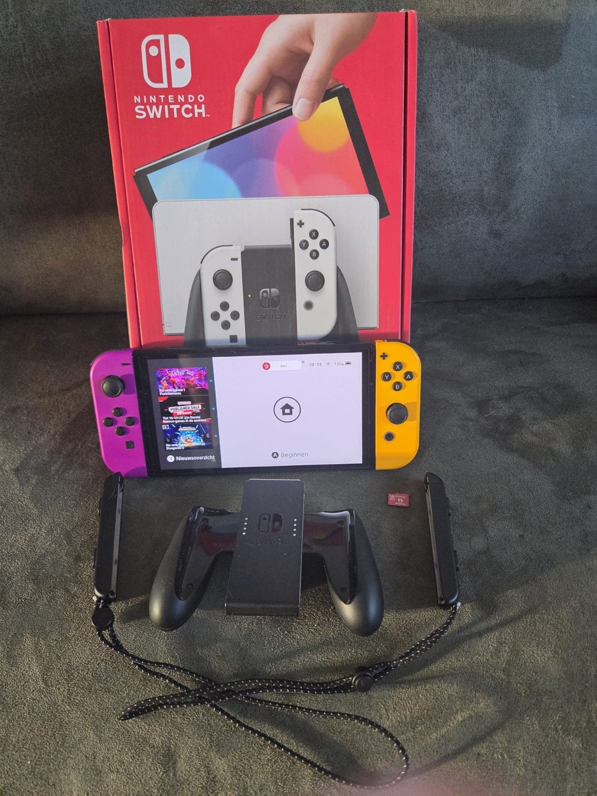 Nintendo Switch OLED, Ophalen of Verzenden, Gebruikt, Met 2 controllers, Switch OLED
