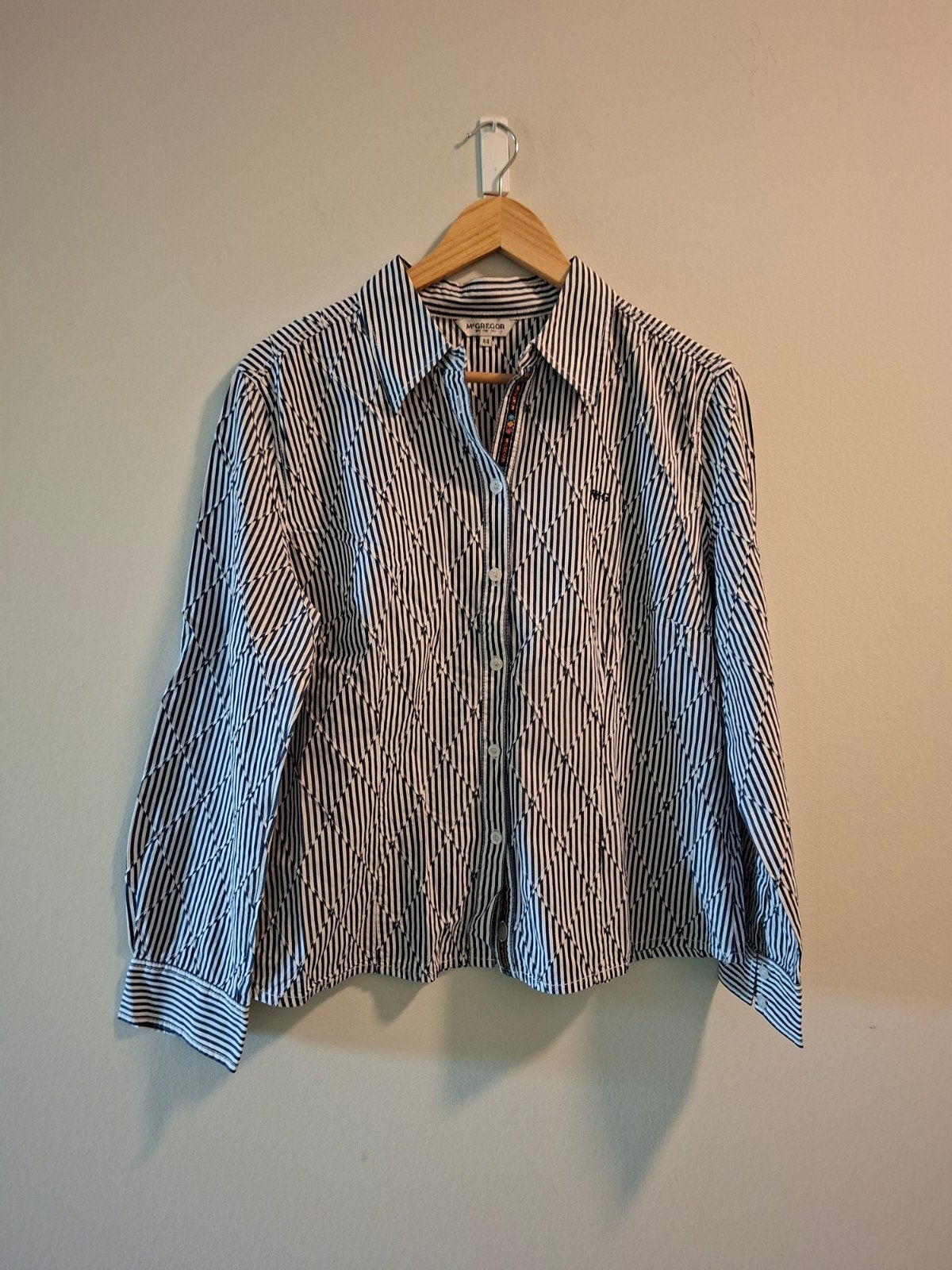 McGregor blouse met ruitjes, maat 44, McGregor, Blauw, Maat 42/44 (L), Ophalen of Verzenden