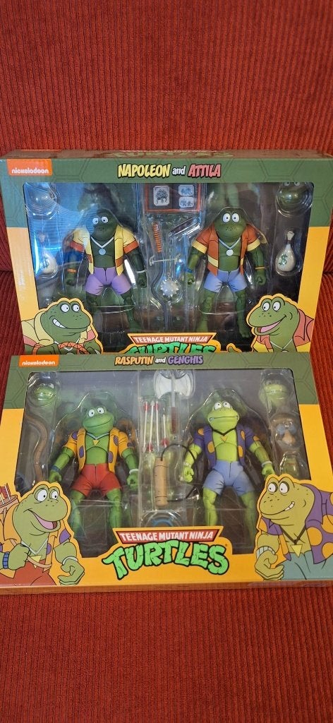 NECA TMNT turtles Napoleon, Attila, Genghis & Rasputin, Ophalen of Verzenden, Zo goed als nieuw