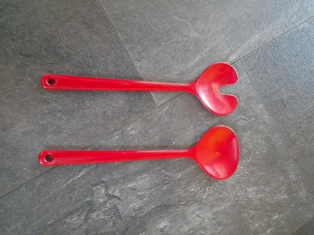 Mepal Rood Slabestek / Couvert - Kunststof, Huis en Inrichting, Keuken | Bestek, Ophalen of Verzenden