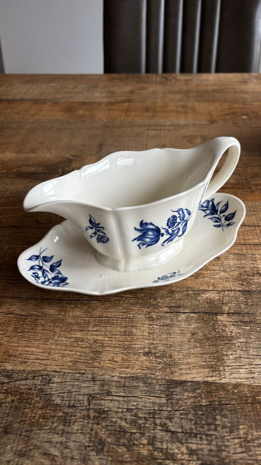 Petrus Regout juskom 'Bouquet Bleu' in perfecte staat, Ophalen of Verzenden