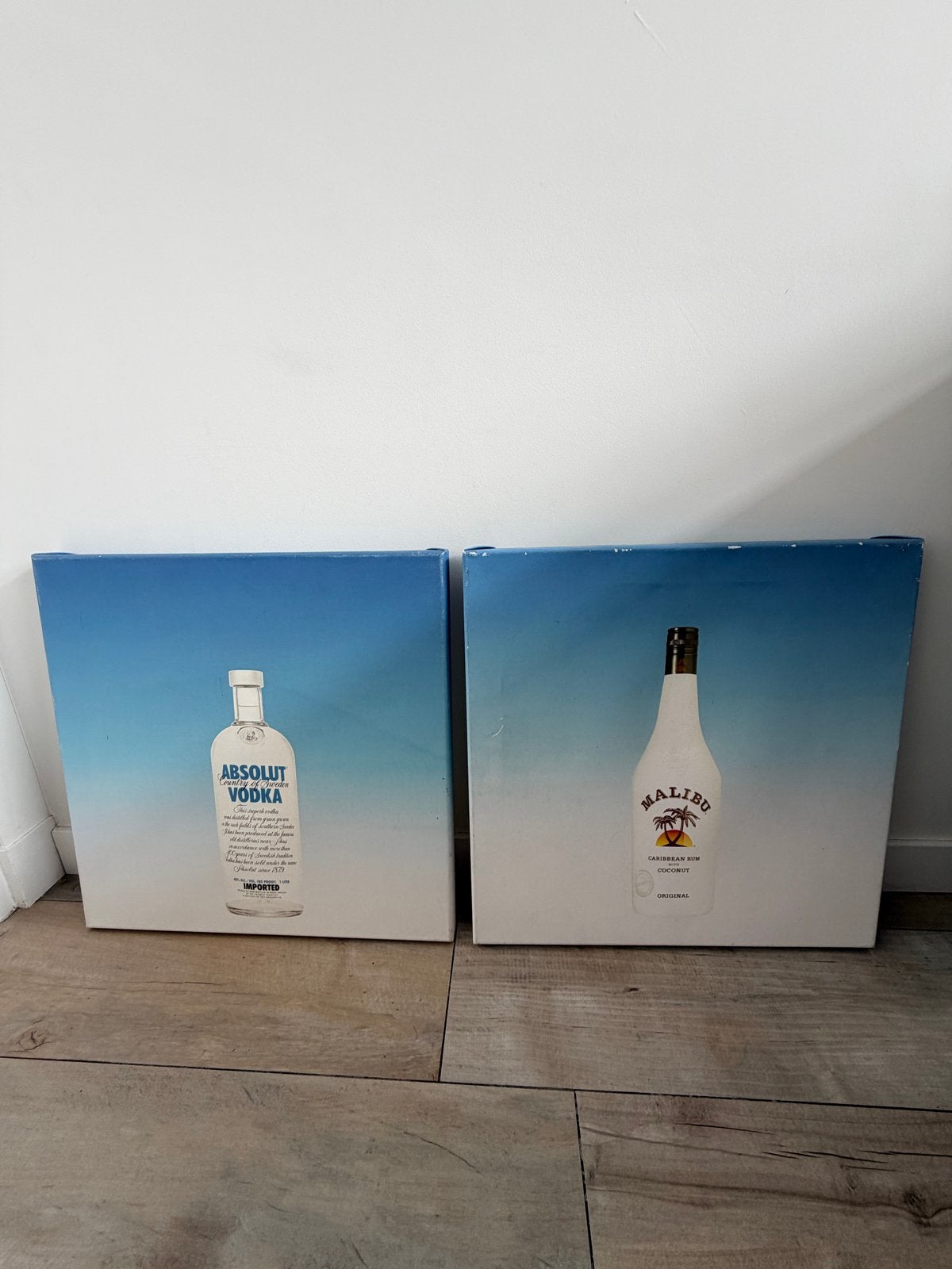 Set van 4 Canvas platen: Drankflessen, Ophalen, Minder dan 50 cm, Schilderij