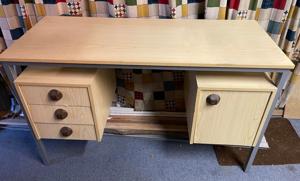 Vintage bureau retro stijl jaren ‘70, Huis en Inrichting, Bureaus, Gebruikt, Ophalen