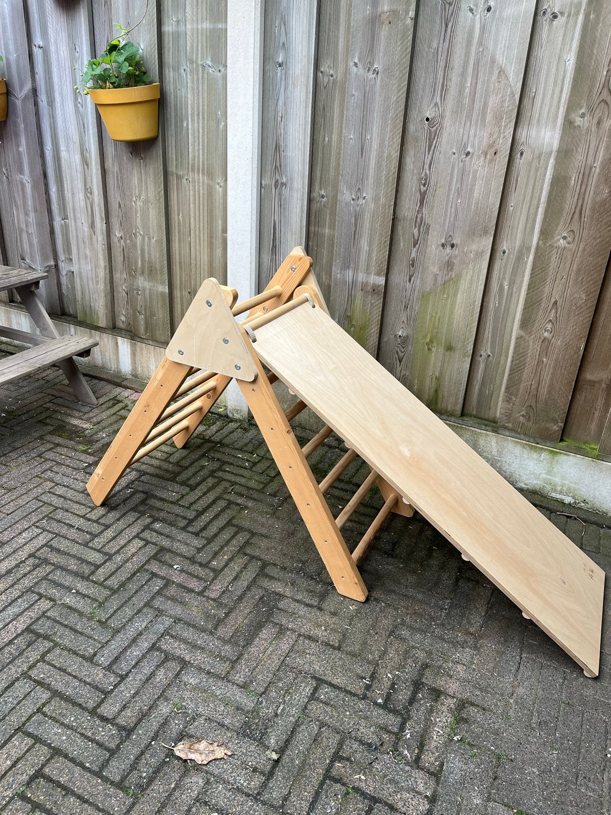Pikler Driehoek met Glijbaan/Klimplank, Ophalen of Verzenden, Zo goed als nieuw, Klimwand