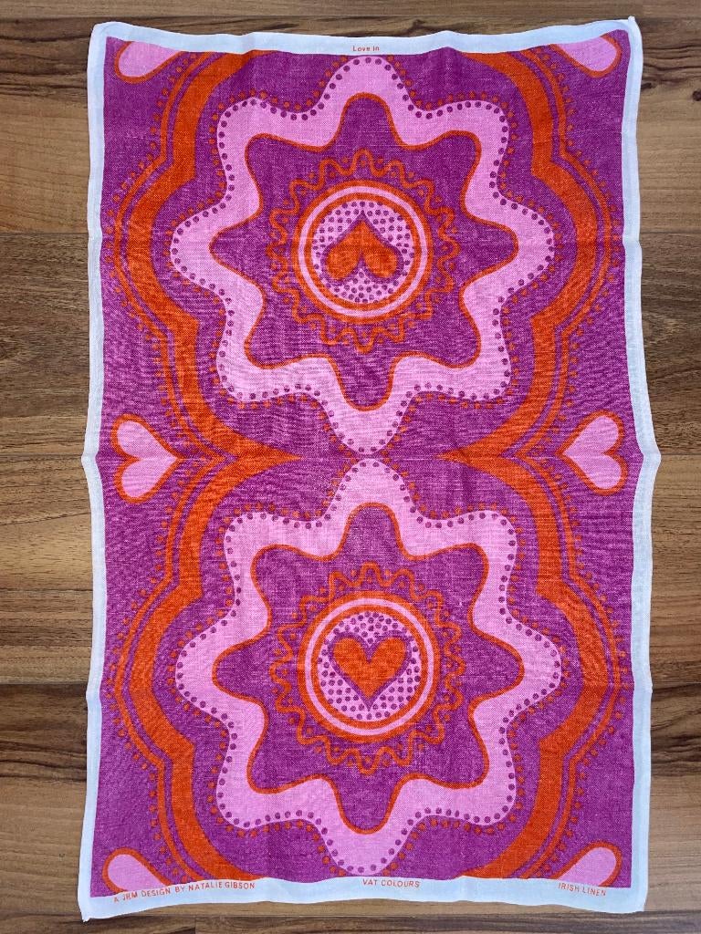 Retro vintage jaren 60 / 70 Nathalie Gibson print op doek, Antiek en Kunst, Kunst | Litho's en Zeefdrukken, Ophalen of Verzenden