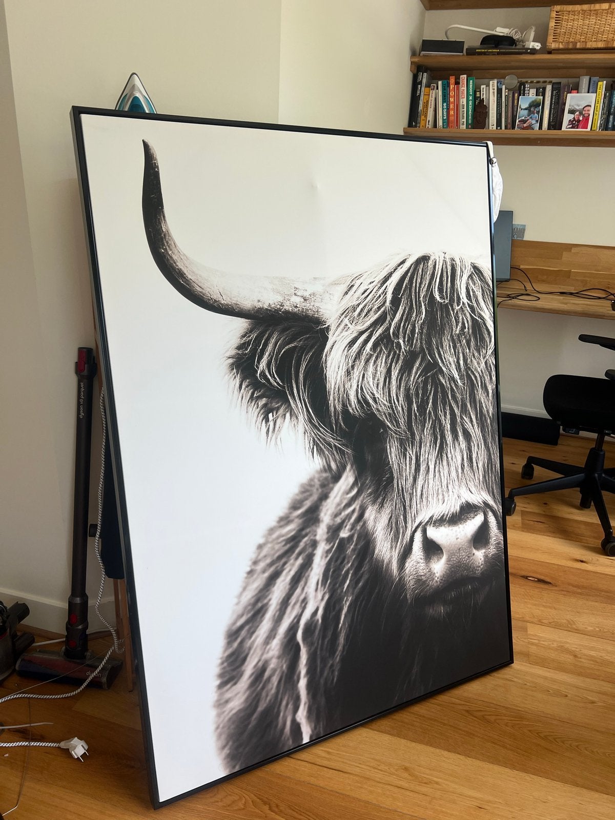 Loods 5 Ingelijst schilderij/poster  Schotse Hooglander, Ophalen, Schilderij, Zo goed als nieuw, Ingelijst