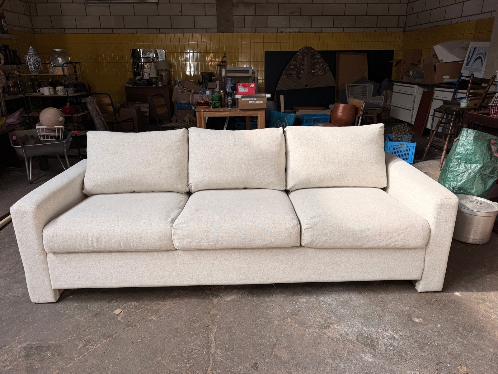 Ikea Vimle 3-zits bank, grijs, Huis en Inrichting, Gebruikt, Driepersoons, 75 tot 100 cm, Ophalen of Verzenden