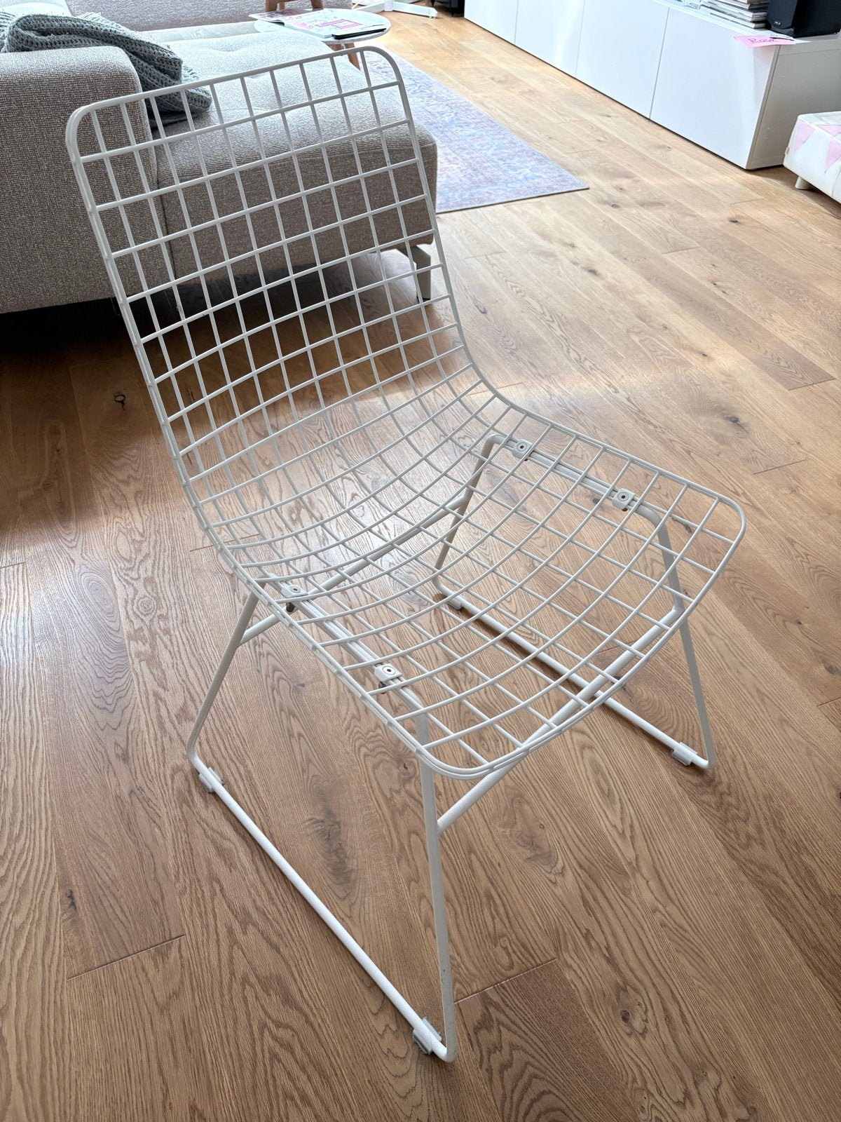 HK Living wire stoel wit, Ophalen, Gebruikt, Wit, Metaal