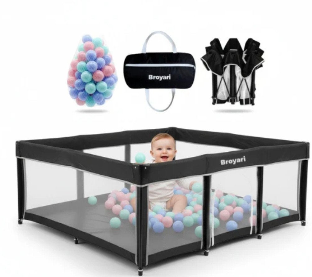 BroYari Box - 180x180 cm - Zwart - Exclusief speelballen, Ophalen, Zo goed als nieuw, Rechthoekig