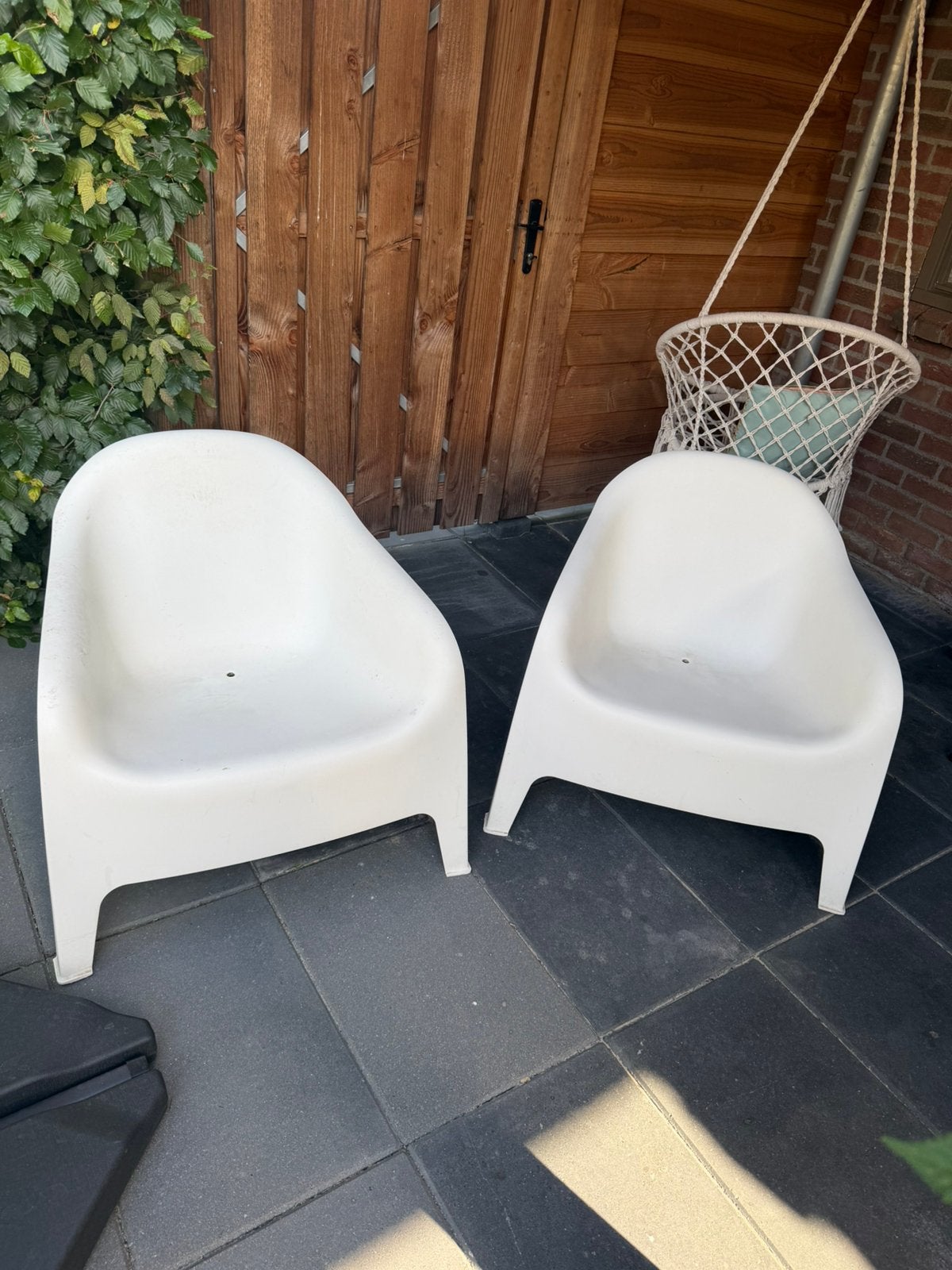 Ikea kuipstoelen wit, Tuin en Terras, Tuinstoelen, Ophalen of Verzenden, Gebruikt, Kunststof