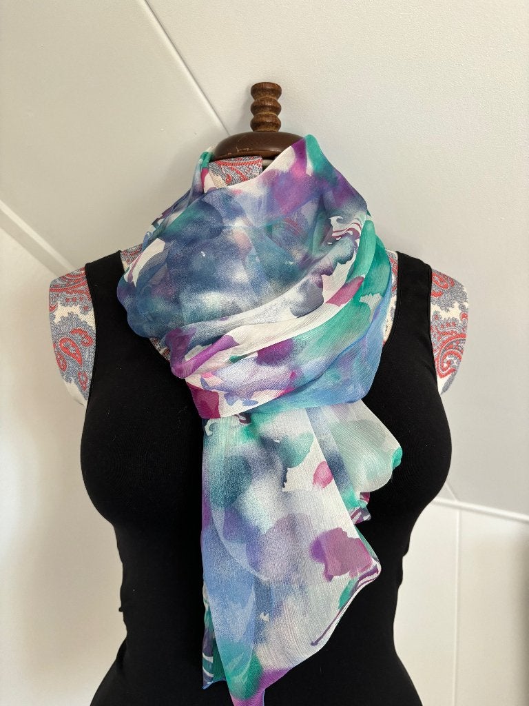 Grote Fraas Sjaal Shawl, Kleding | Dames, Ophalen of Verzenden, Zo goed als nieuw, Maat 42/44 (L), Sjaal