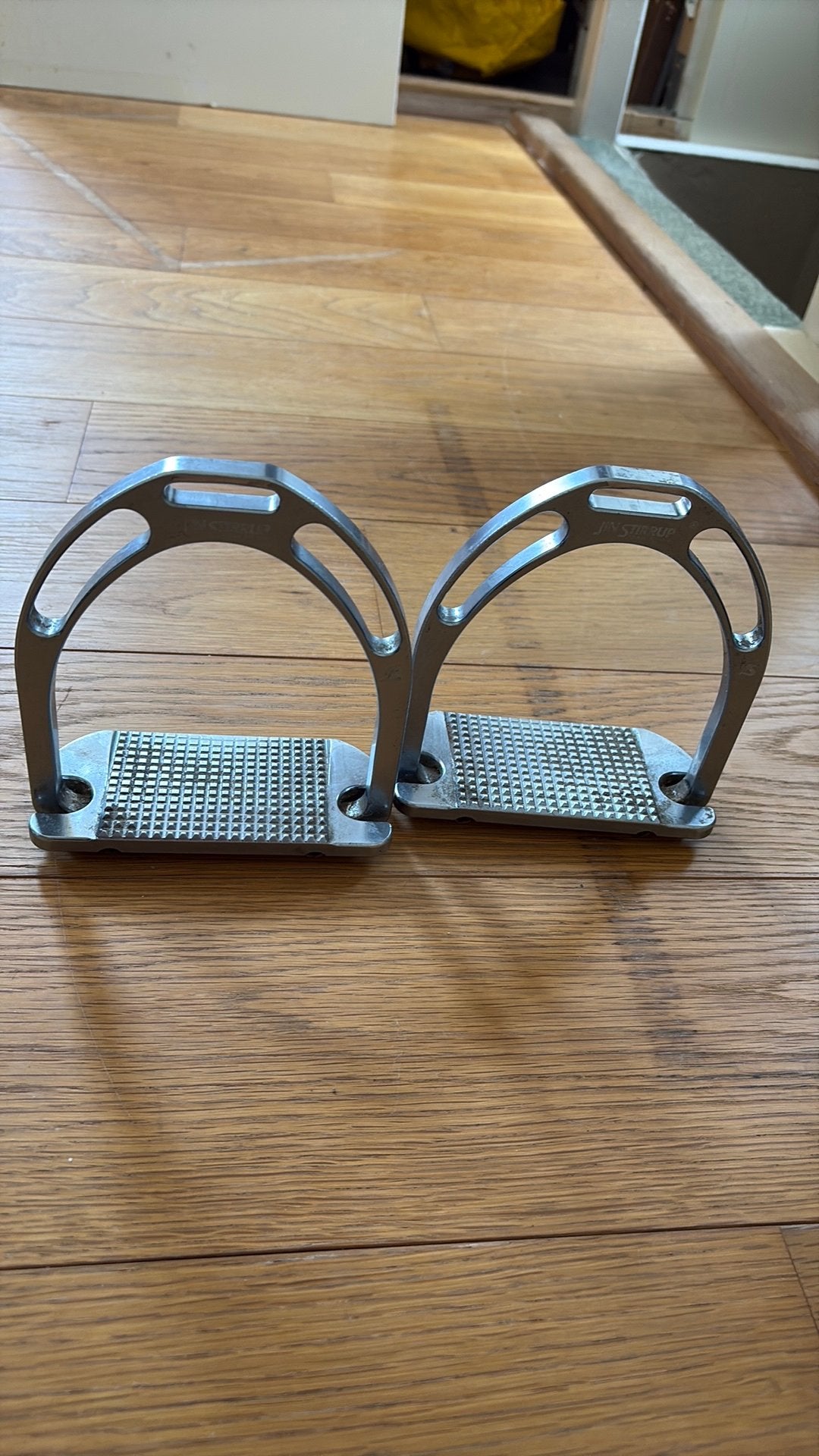 Jin Stirrup Beugels, Ophalen of Verzenden, Gebruikt, Zilver, Stijgbeugels
