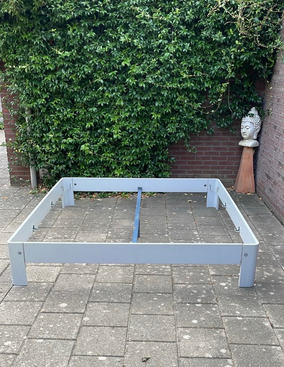 Auping Auronde 180x200x34 bedombouw lichtgrijs - Gebruikt, Ophalen, Gebruikt, Tweepersoons, 180 cm