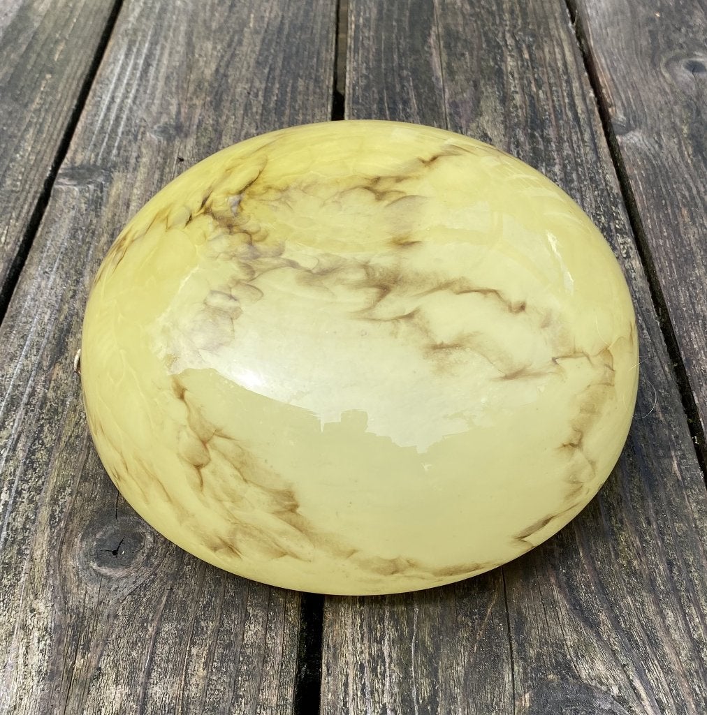 Leuke Gemarmerde Plafonnière - vintage retro art deco antiek, Ophalen of Verzenden, Zo goed als nieuw, Glas, Vintage art deco