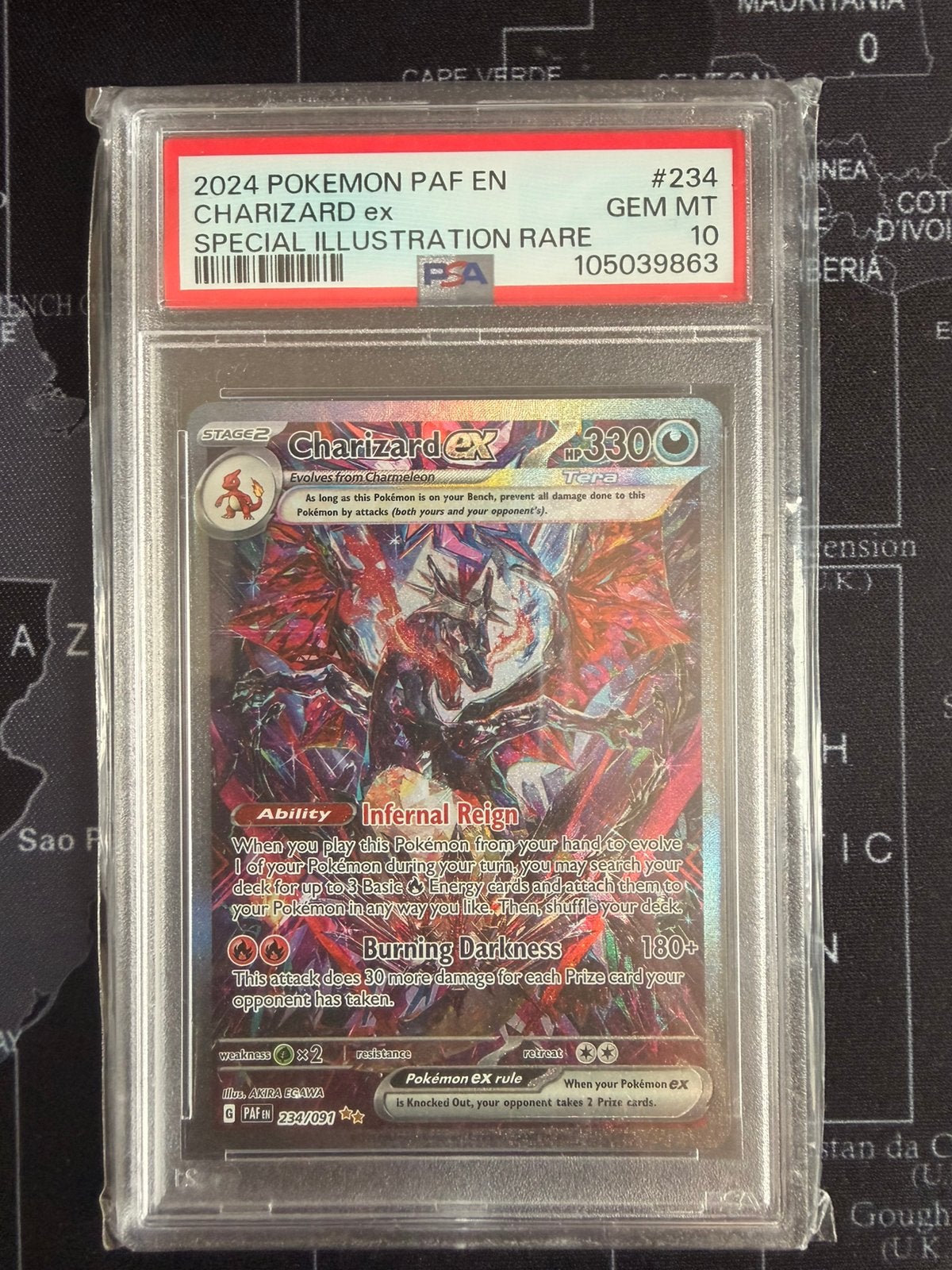 Charizard ex 234 Paldean Fates PSA 10 - Pokémon Kaart, Ophalen of Verzenden, Nieuw, Losse kaart, Foil