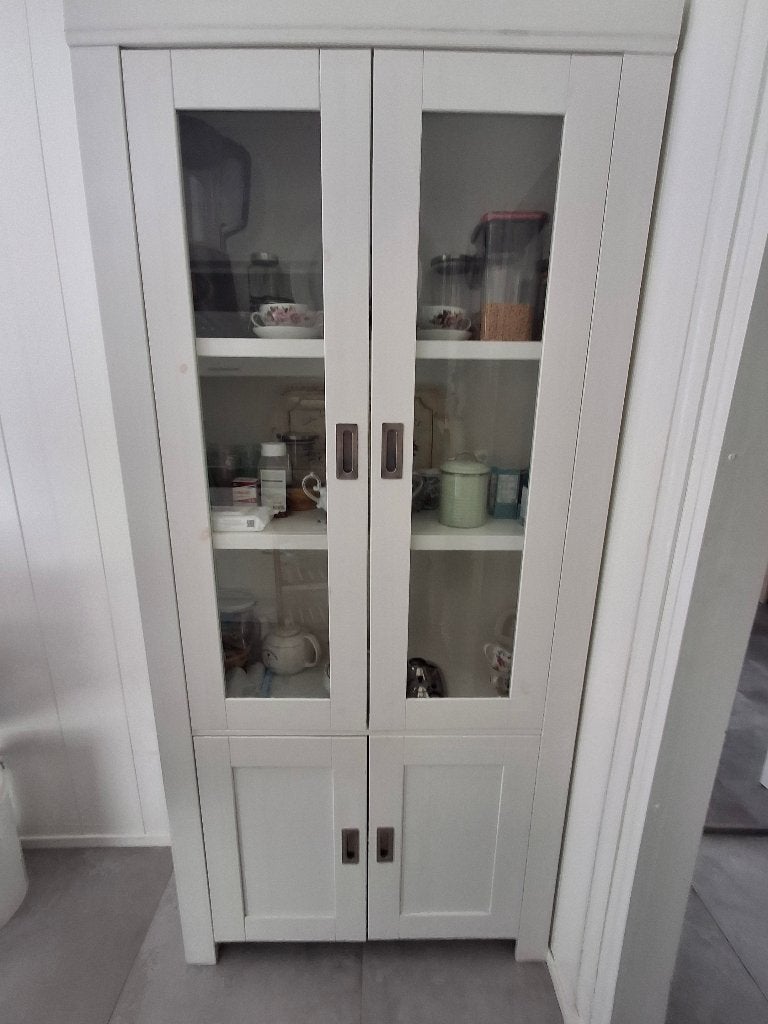 Vitrinekast, Ophalen, Met deur(en), 50 tot 100 cm, Zo goed als nieuw