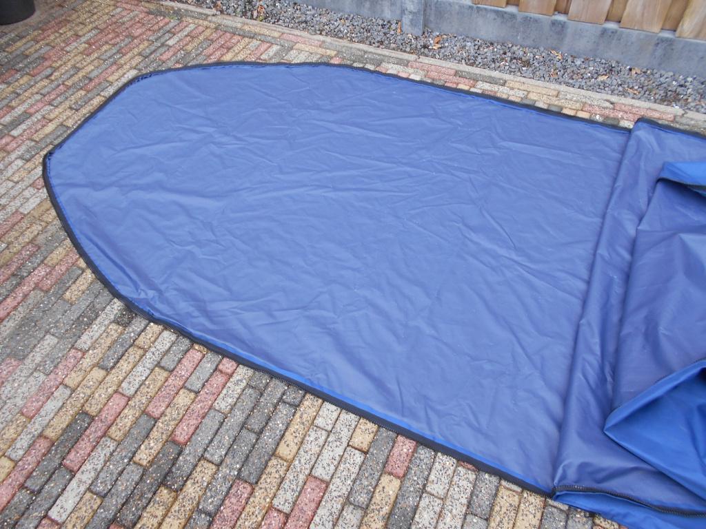ZGAN ! Opberghoes voor rubberboot polyester aluminium bodem, Ophalen of Verzenden, Zo goed als nieuw, Overige typen