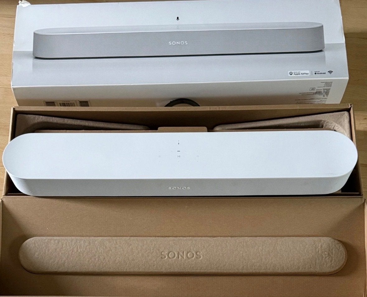 Sonos Beam Gen 1 Wit - Compleet met originele verpakking, Ophalen of Verzenden, Bluetooth, Zo goed als nieuw