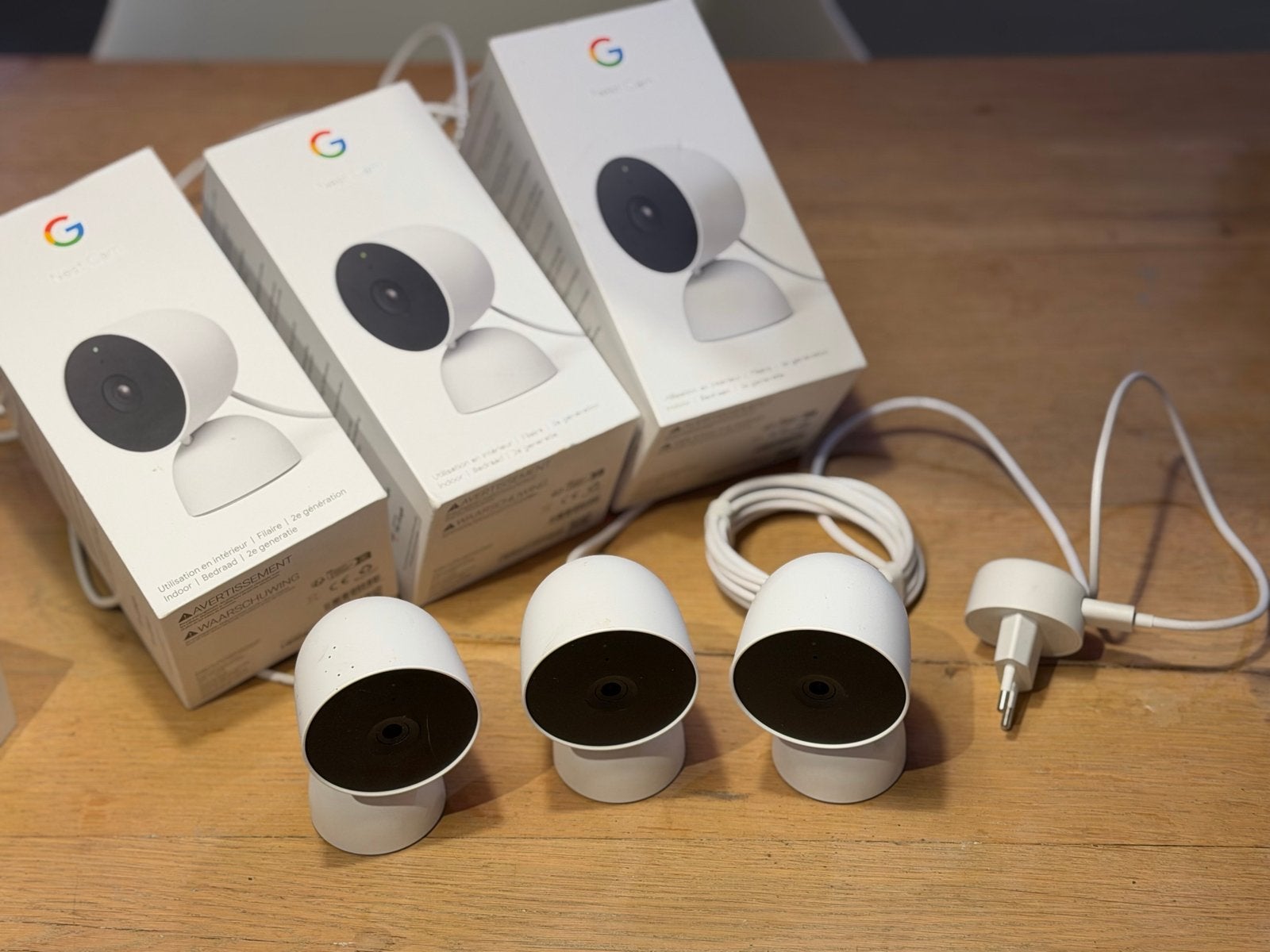 3x Google Nest Indoor Cam Bedraad - 1080p HD, Verzenden, Zo goed als nieuw, Binnencamera