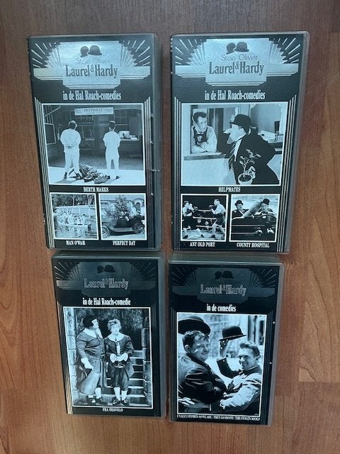 Laurel en Hardy videobanden, Nederlands ondertiteld, Alle leeftijden, Ophalen of Verzenden, Komedie