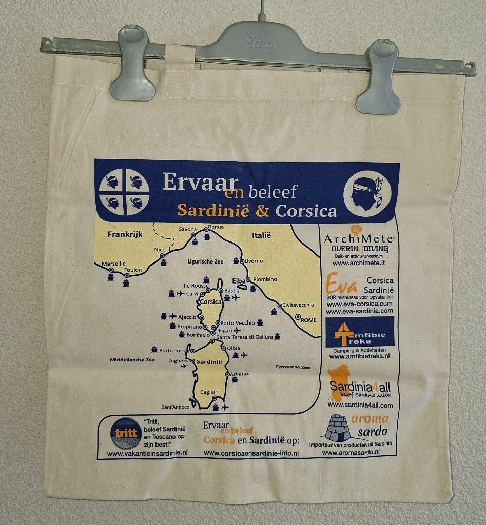 Linnen tas/shopper met Italiaanse afbeeldingen, nieuw, Ophalen of Verzenden, Nieuw, Overige kleuren