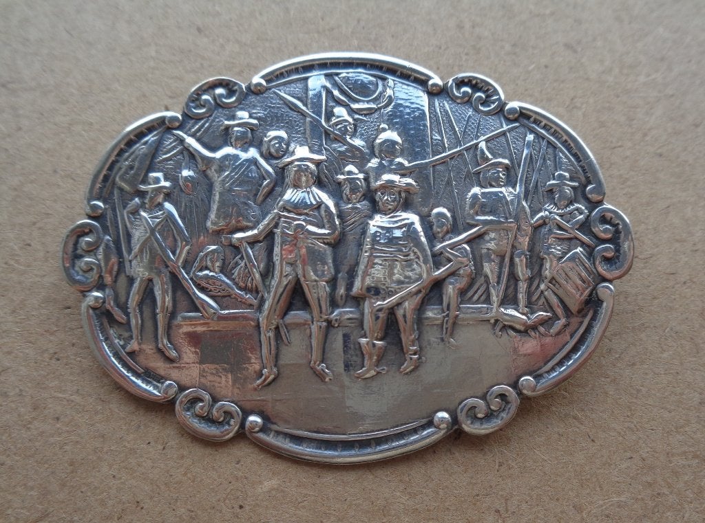 zilveren oud Hollandse broche [1128], Verzenden, Zilver, Broche