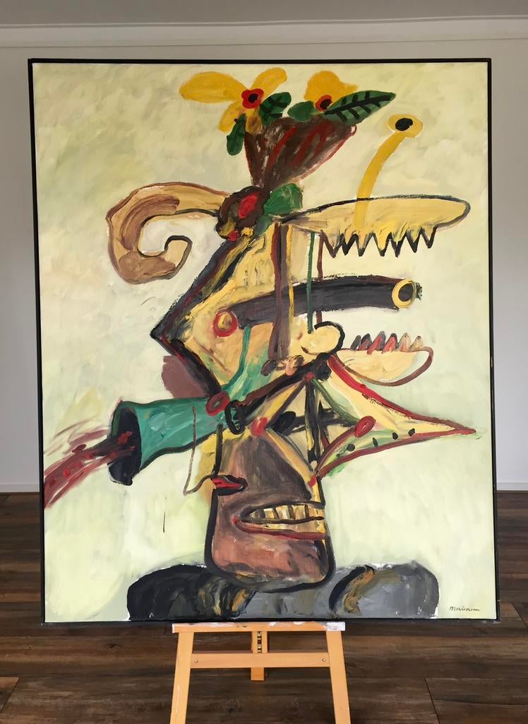 Anton Martineau, zeer groot schilderij, olieverf op doek, Ophalen