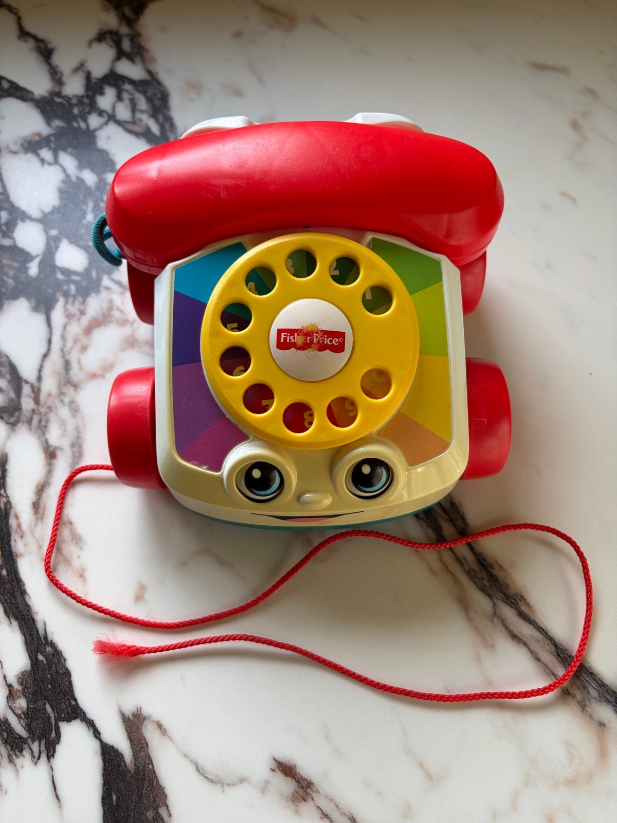 Fisher-Price Telefoon met Draaischijf - Vintage Speelgoed, Ophalen of Verzenden, Gebruikt, Overige typen, Met wieltjes