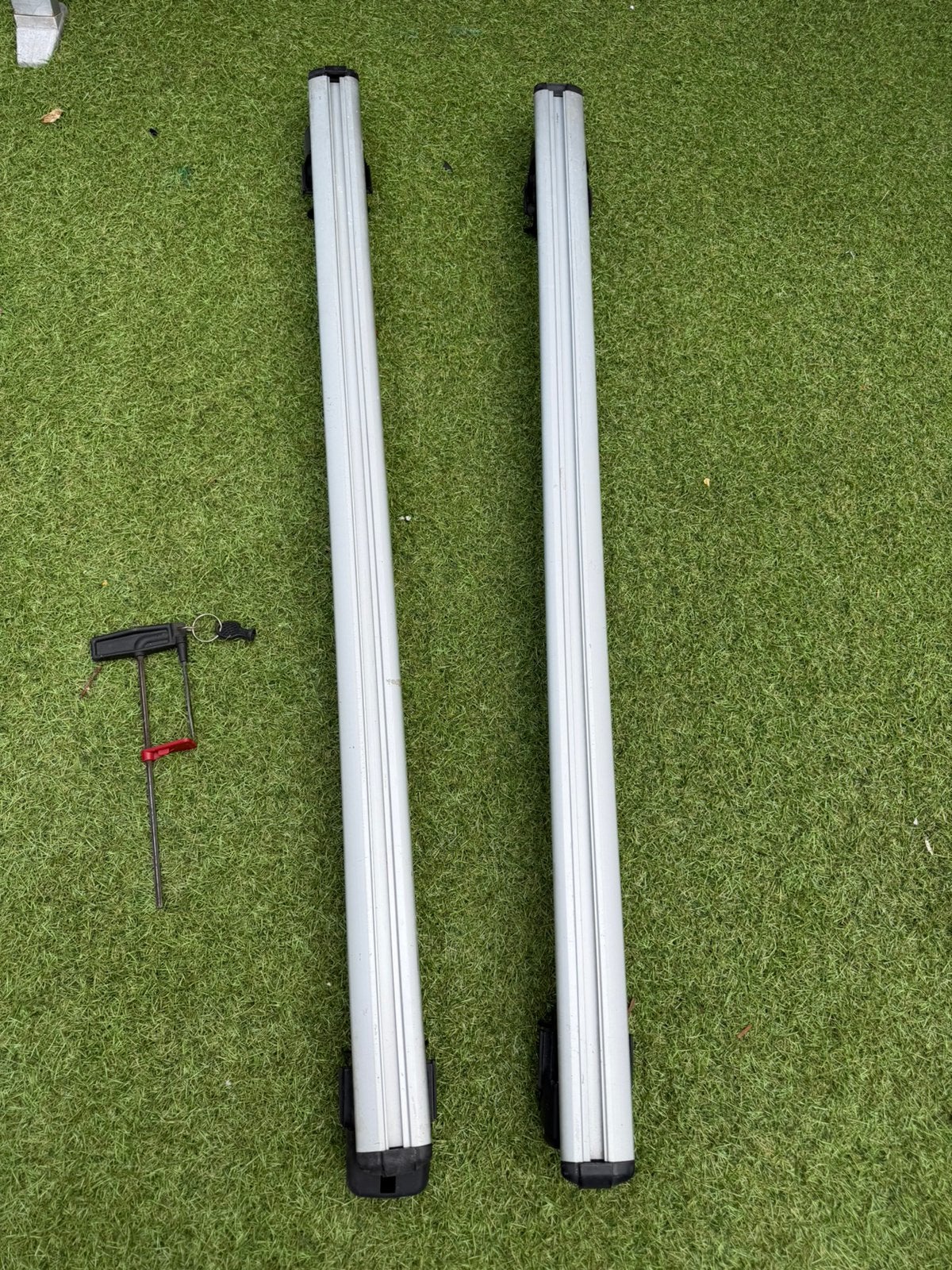 Dakdrager voor alle  auto’s met openrails )aluminium en slot, Ophalen, Gebruikt