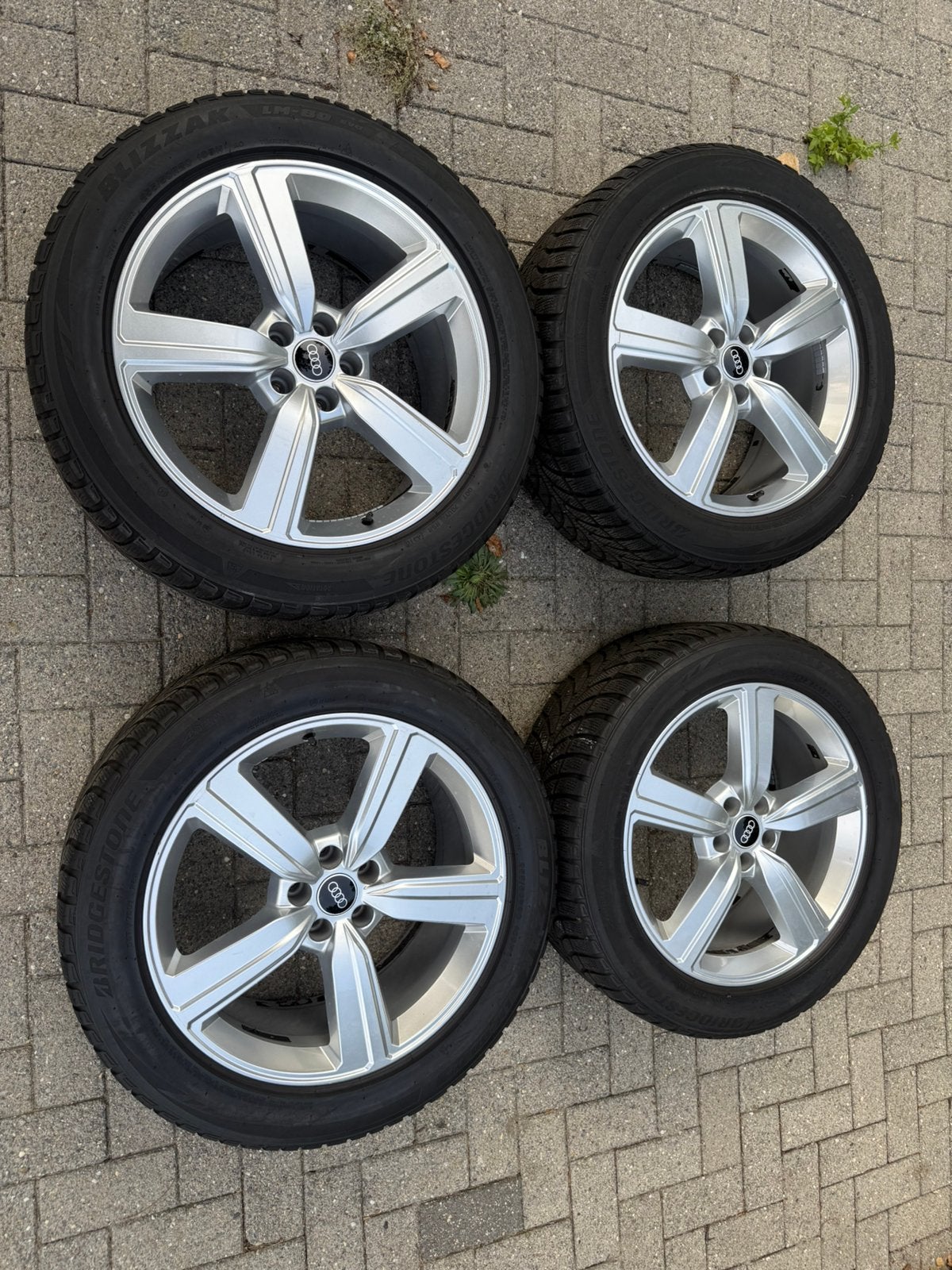 Audi E-tron Etron velgen 20 inch Winter 5x112 Bridgestone, Auto-onderdelen, Banden en Velgen, Ophalen, Gebruikt, 255 mm, Banden en Velgen