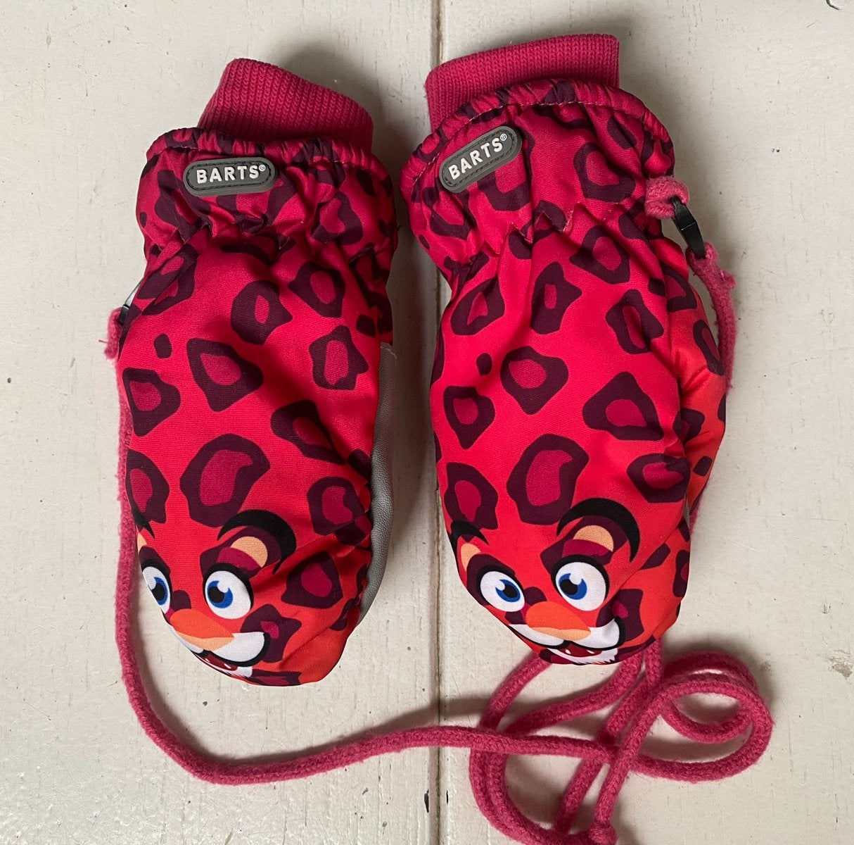 Barts handschoenen roze luipaardprint maat 2-3 jaar, Meisje, Ophalen of Verzenden, Zo goed als nieuw, 104 of kleiner