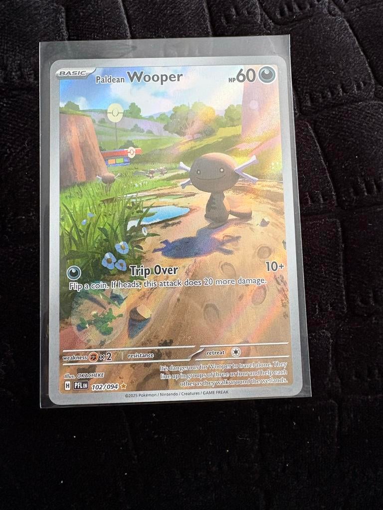 Paldean Wooper 102/094 - Pokémon kaart, Ophalen, Zo goed als nieuw, Losse kaart