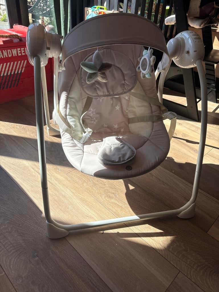 Elektrische wipstoel baby (t/m 9kg) met timer en muziek, Kinderen en Baby's, Wipstoeltjes, Wipstoel, Ophalen, Overige merken, Verstelbaar