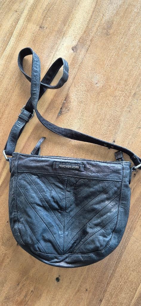 Leren zwarte tas van FredsBruder, Ophalen of Verzenden, Gebruikt, Zwart, Handtas