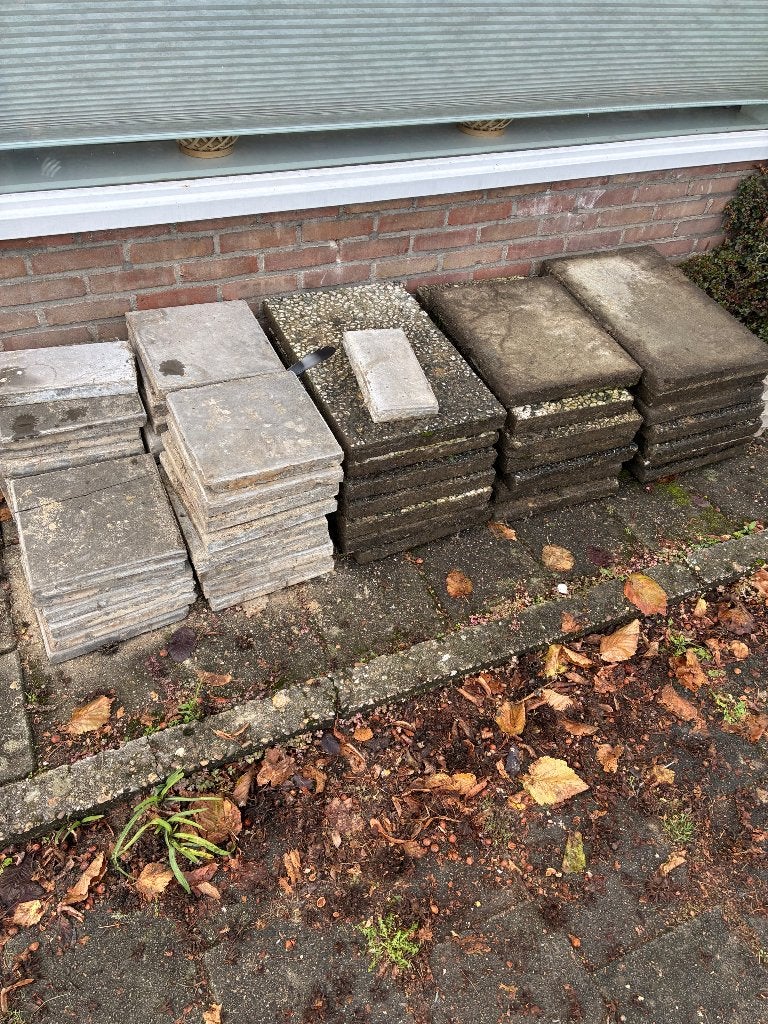 Grind tegels, Tuin en Terras, Ophalen, Gebruikt, Beton, Terrastegels