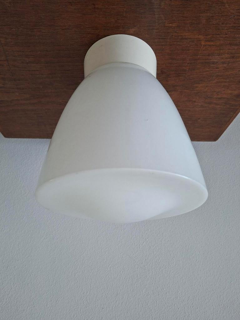 vintage plafonniere schoollamp bauhaus Thabur art deco lamp, Ophalen of Verzenden