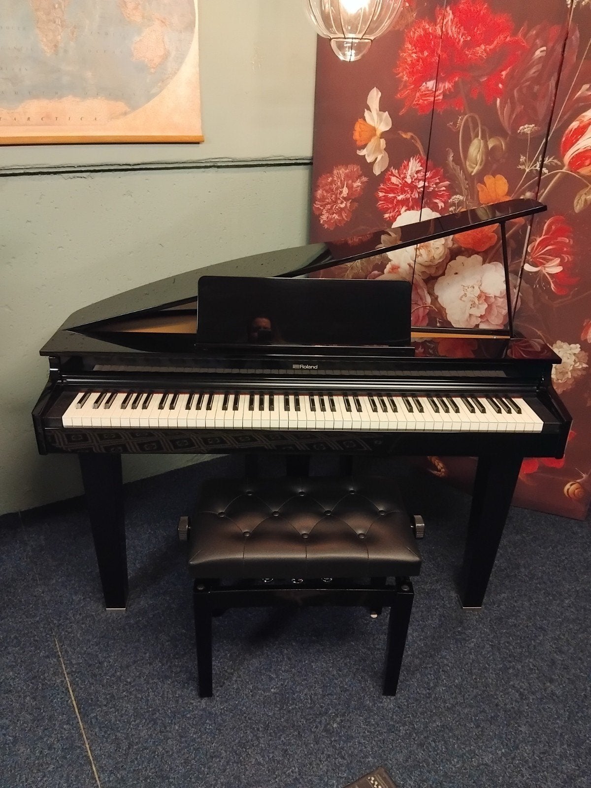 Roland GP-3-PE Digitale Vleugel Hoogglans Zwart, Muziek en Instrumenten, Piano's, Ophalen, Zwart, Zo goed als nieuw, Vleugel