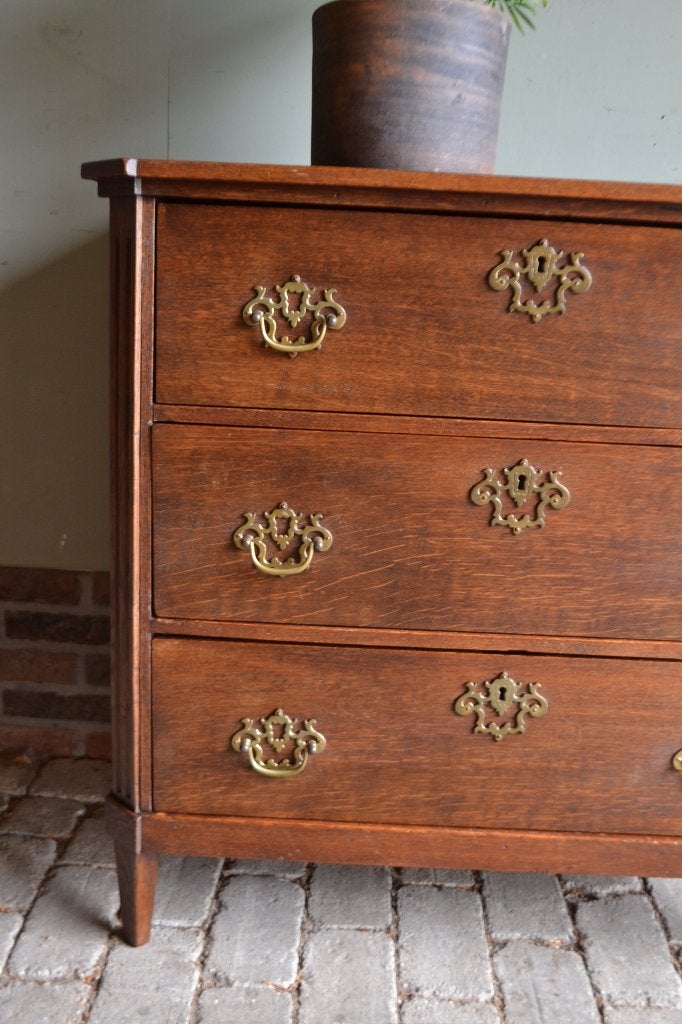 Prachtige strakke antieke eiken houten ladekast, dressoir., Ophalen of Verzenden