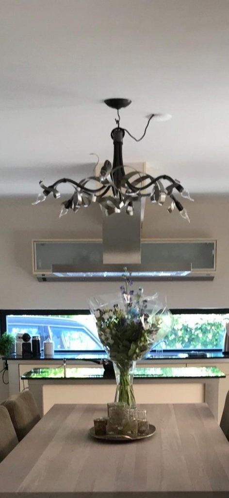 Moderne stalen hanglamp - Straluma design, Ophalen, Gebruikt, Overige fittingen, Metaal