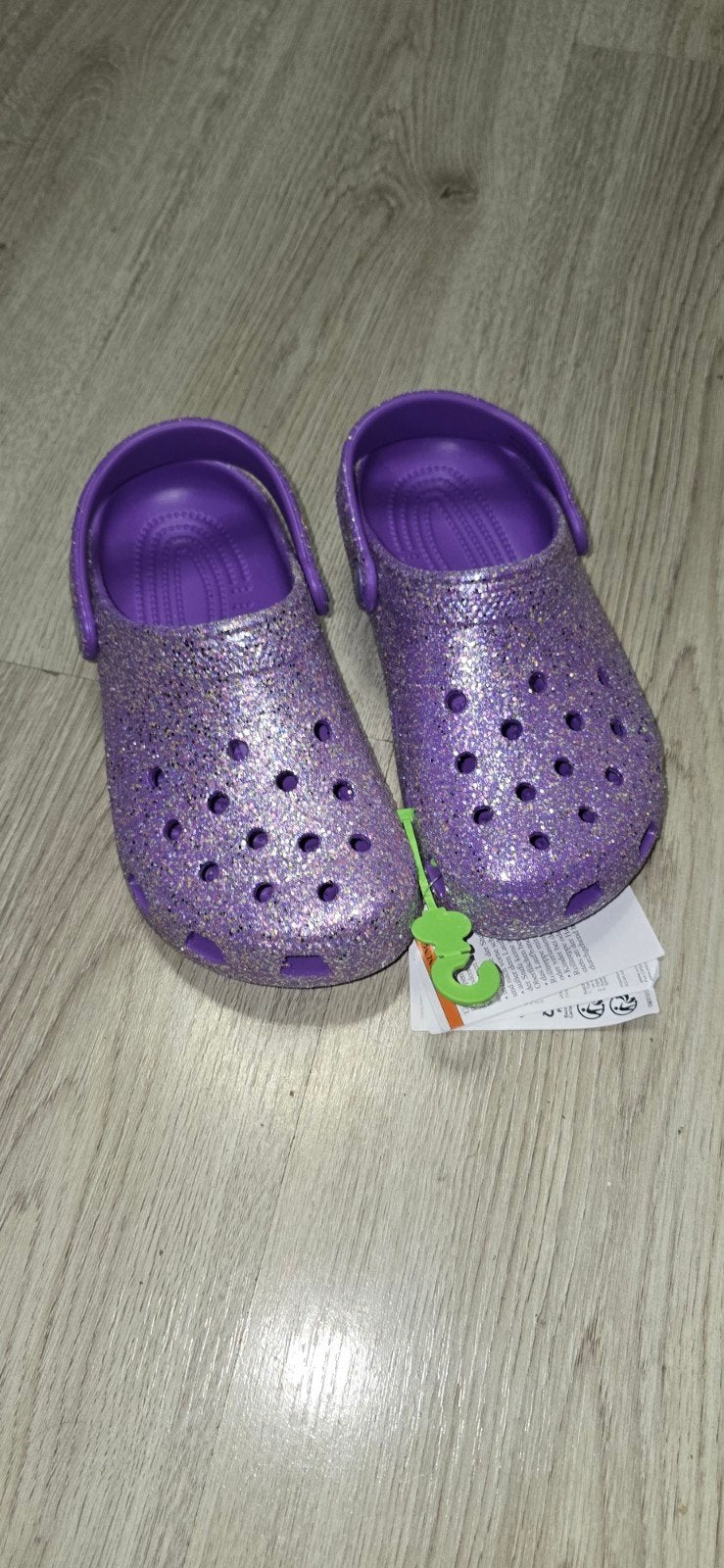 CROCS GLITTER PAARS MAAT 34/35 NIEUW!, Ophalen of Verzenden, Nieuw, Meisje, Schoentjes