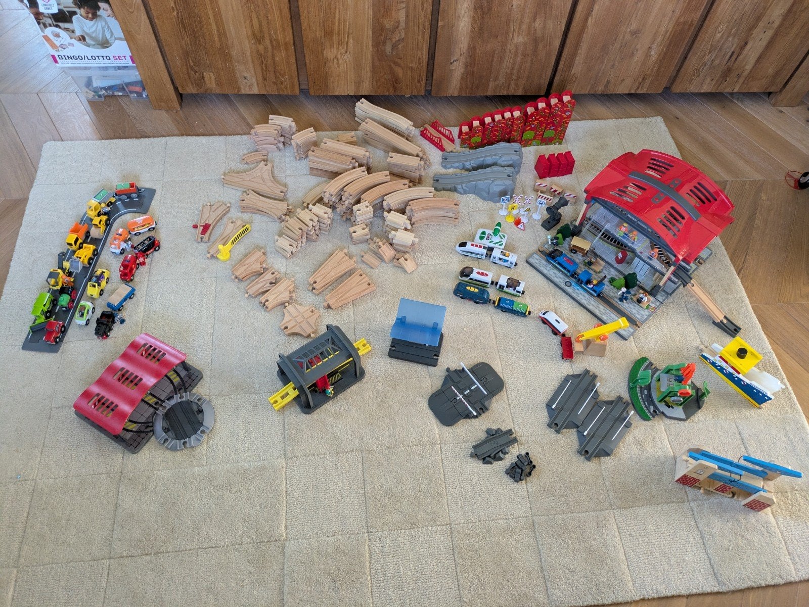 Grote treinbaan set met veel extra sets, Ophalen, Gebruikt, Overige typen
