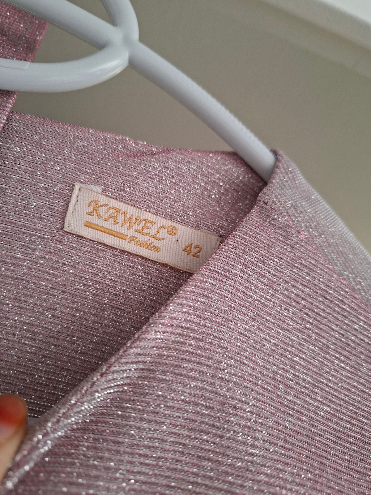 Nieuwe Roze Glitter Jurk Maat 42, Maat 42/44 (L), Kawel Fashion, Nieuw, Ophalen of Verzenden