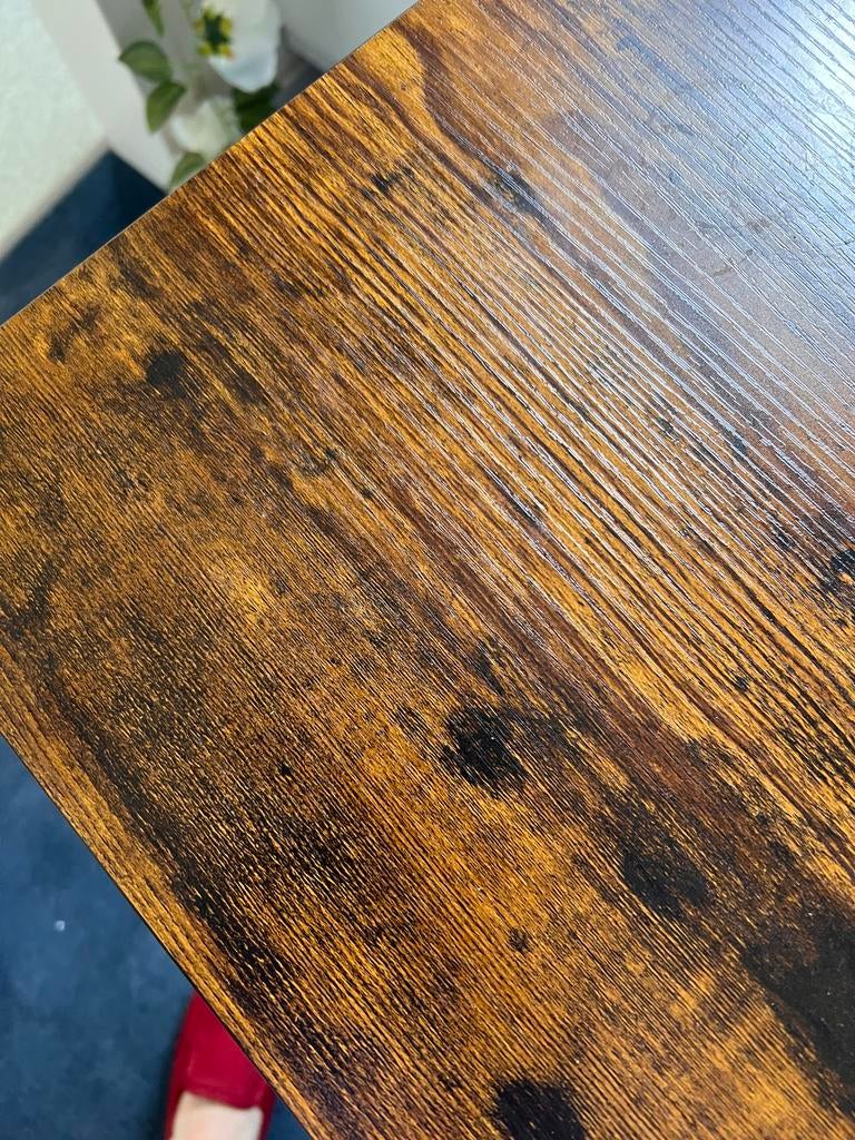 Bijzettafel op wielen - Industrieel design, 45 tot 60 cm, Minder dan 55 cm, Ophalen of Verzenden, Zo goed als nieuw
