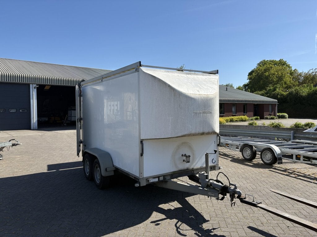 Hapert gesloten opbouw aanhanger 350x180x180 3500 kg bj 2016, Gebruikt
