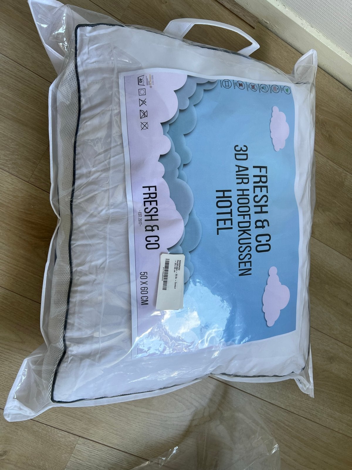Fresh & Co 3D Air Hoofdkussen Hotel 50x60 cm, Ophalen, Nieuw, Wit, Kussen