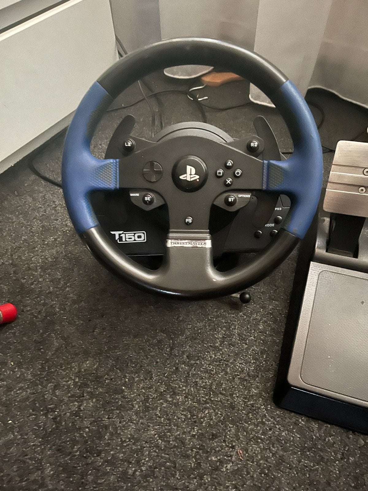 Thrustmaster T150 racestuur met pedalen voor PlayStation, Spelcomputers en Games, Ophalen, Racestuur, Gebruikt, Force feedback