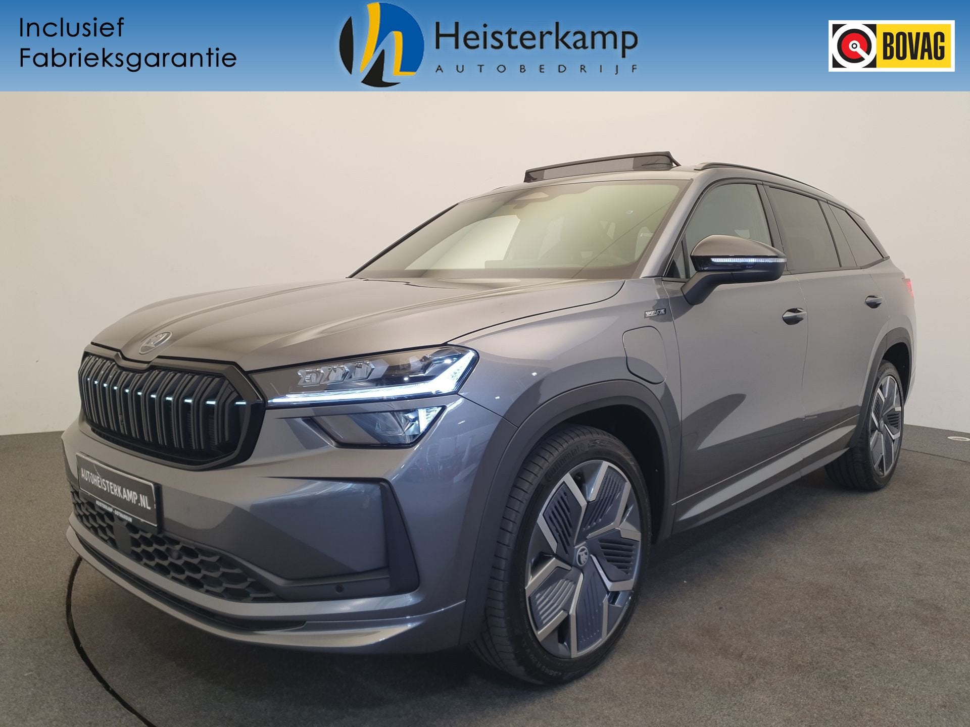 Skoda Kodiaq 1.5 TSI PHEV DSG/AUT 204pk Sportline Business W, Auto's, Zwart, 4 cilinders, Alcantara, Bedrijf