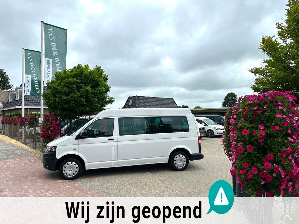 Volkswagen Transporter Kombi 2.0 TDI L2H2 AUTOMAAT MARGE 9 P, Auto's, Euro 5, Stof, 241 €/maand, 2500 kg
