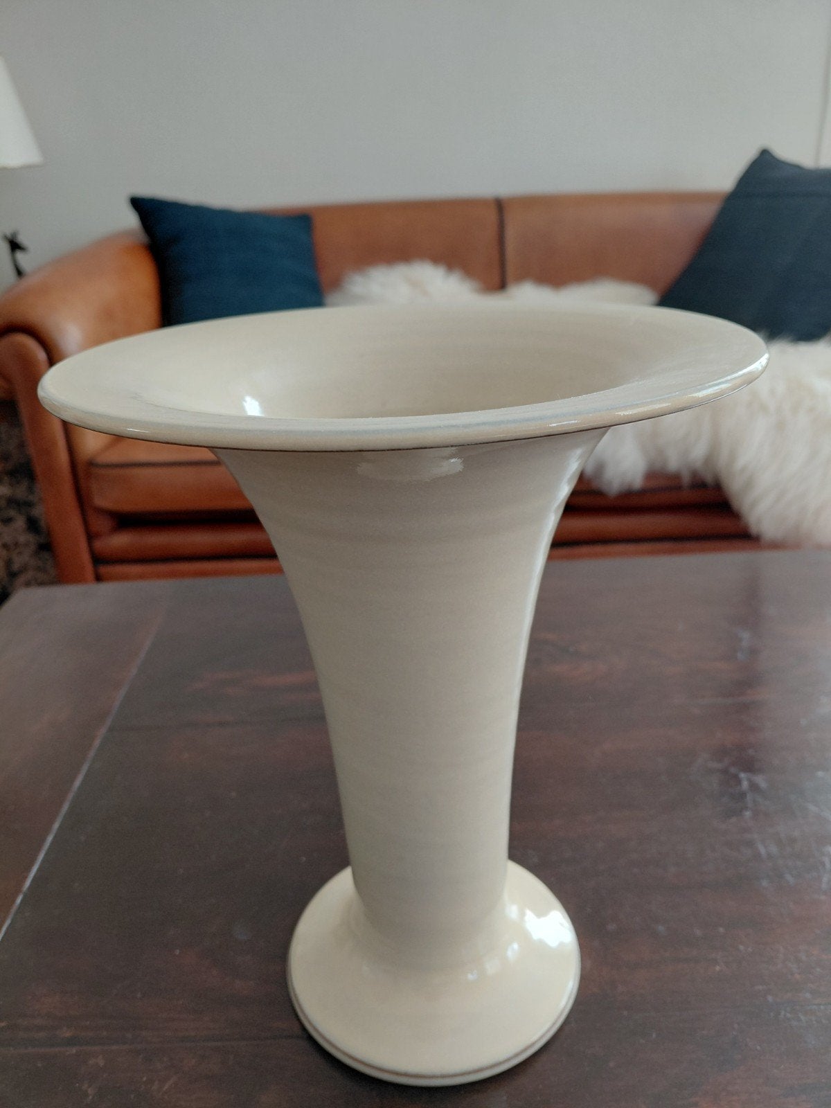 Grote Keramische Ecri Design Trompetvaas, Ophalen of Verzenden